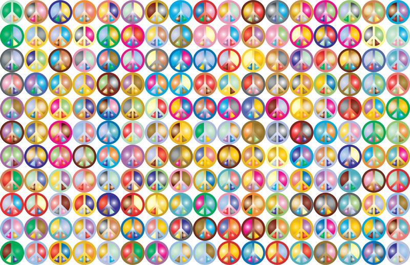 Prismatic Peace Sign Background 2 No Background