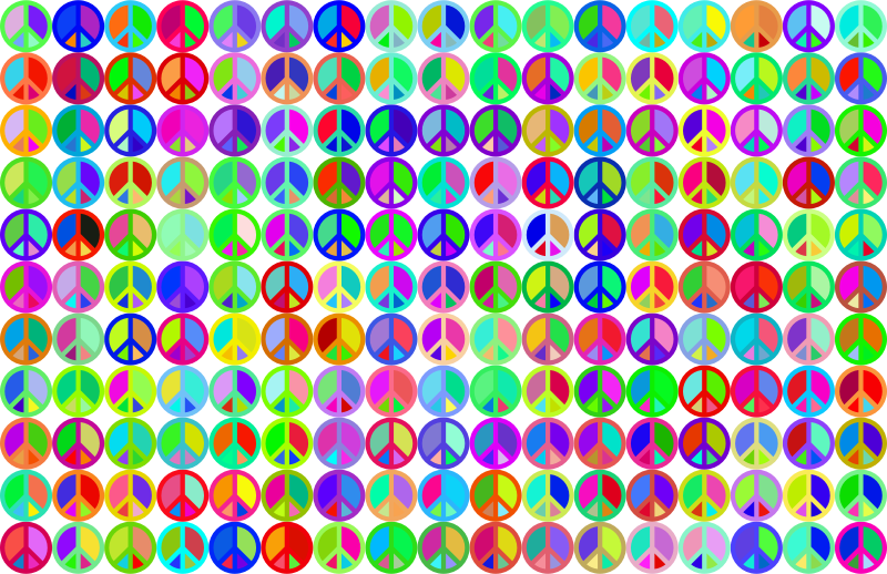 Prismatic Peace Sign Background 3 No Background