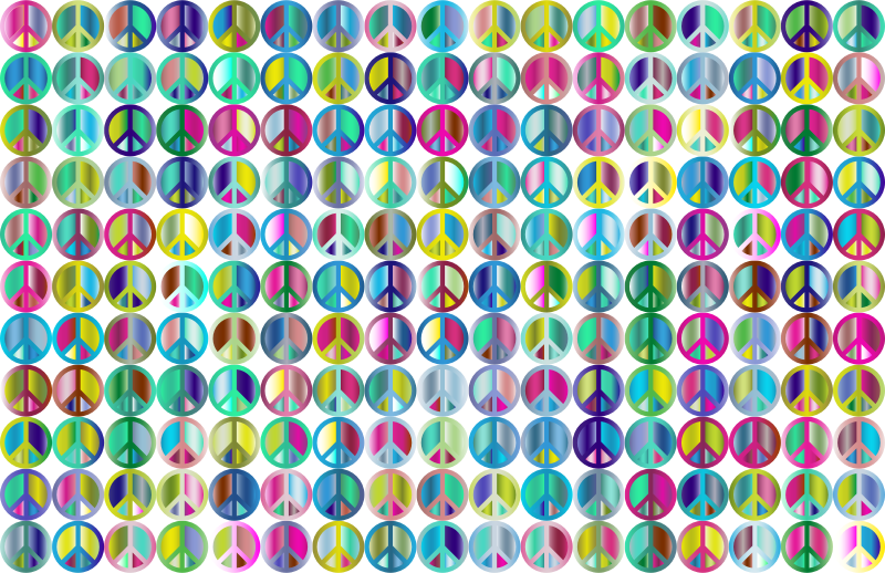 Prismatic Peace Sign Background 4 No Background