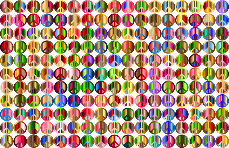 Prismatic Peace Sign Background 5 No Background