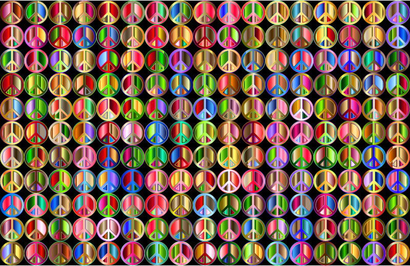 Prismatic Peace Sign Background 5 Variation 2