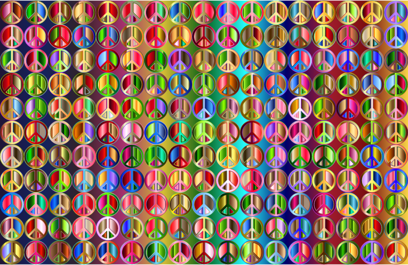 Prismatic Peace Sign Background 5 Variation 4