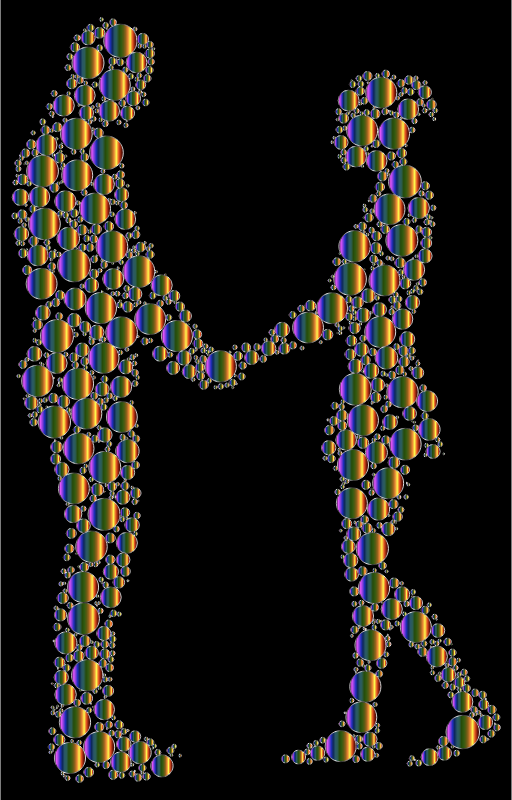 Prismatic Circles Couple Silhouette 6 8