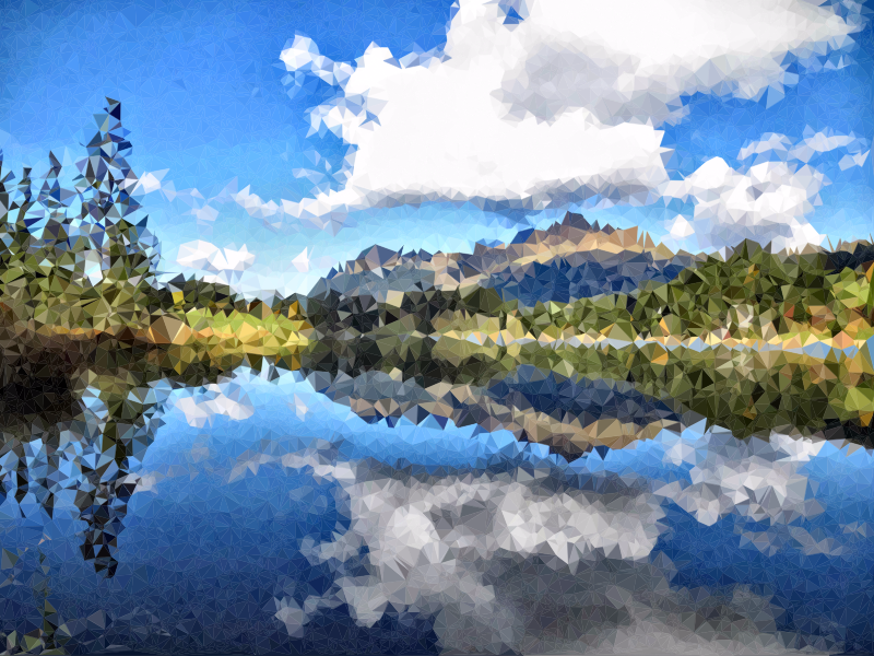 Low Poly Lake Reflection