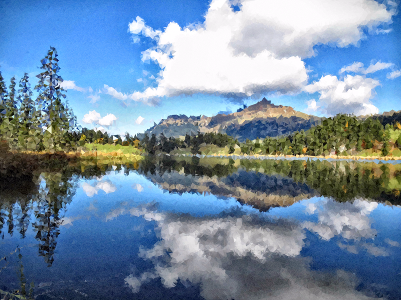 High Poly Lake Reflection