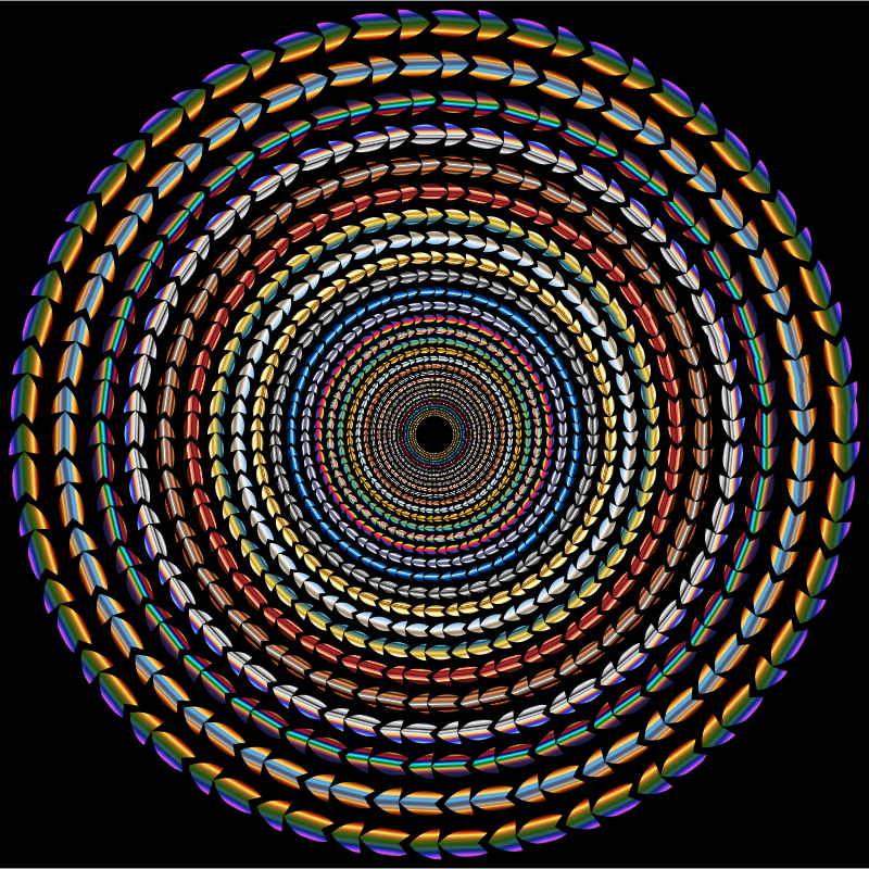 Polychromatic Colorful Direction Circle Vortex