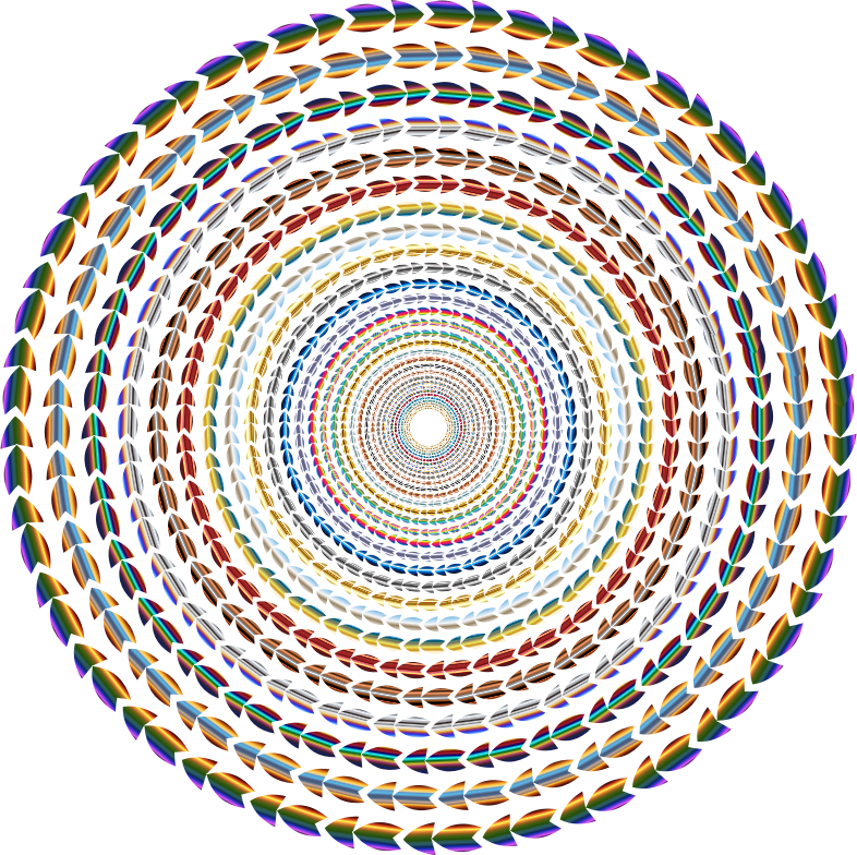 Polychromatic Colorful Direction Circle Vortex No Background