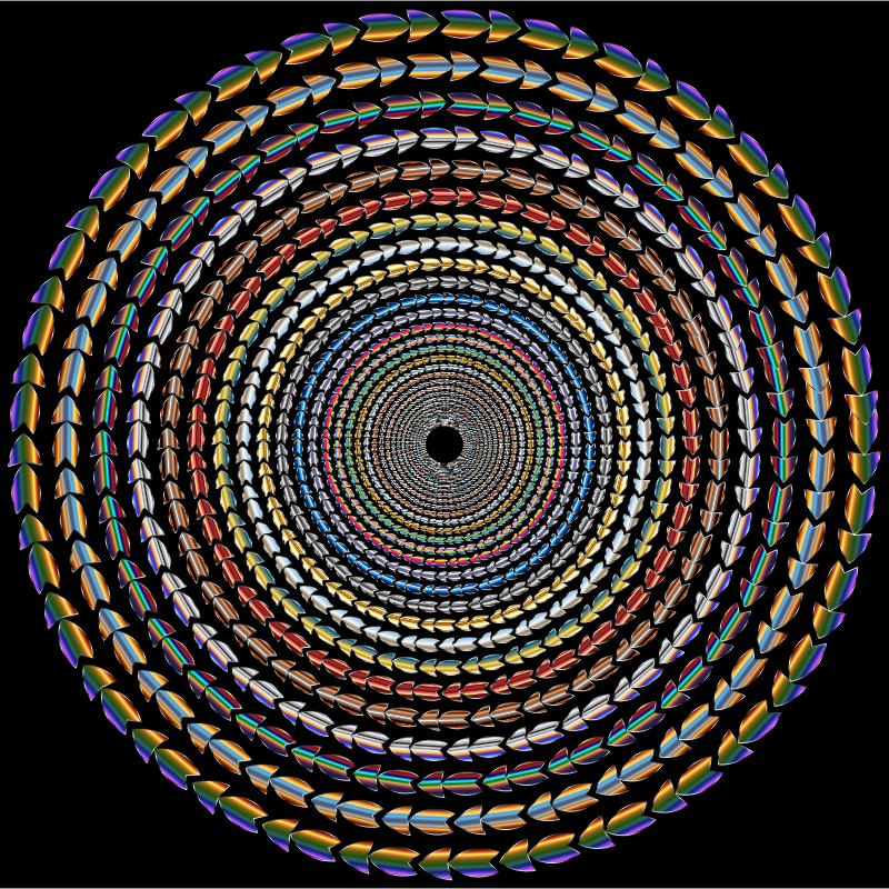 Polychromatic Colorful Direction Circle Vortex Variation 3