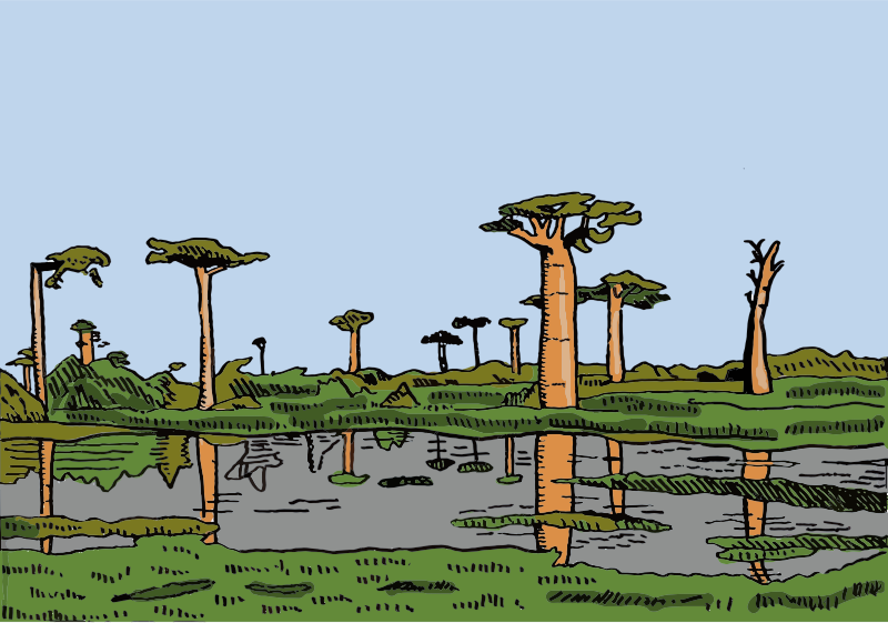 Cartoon African Landscape