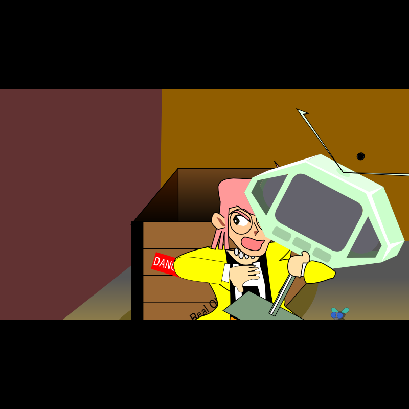 A008: Swing TV to avoid a fly (Animation SMIL)