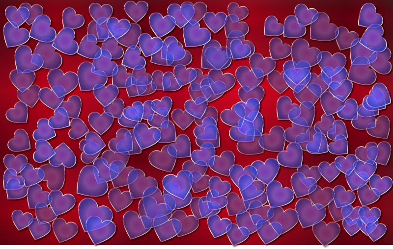 Translucent Hearts Background 2