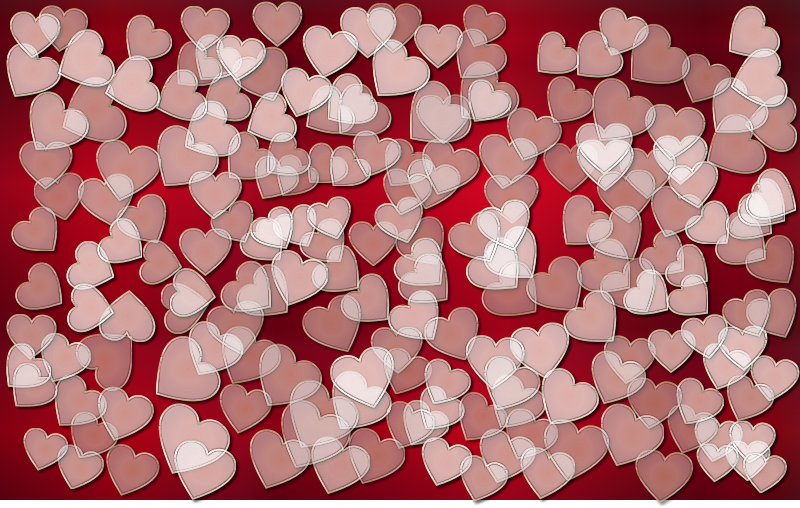 Translucent Hearts Background 3