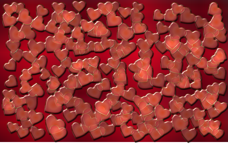 Translucent Hearts Background 4