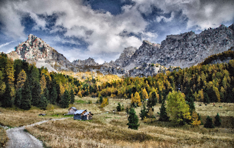 High Poly Val Di Fassa Italy