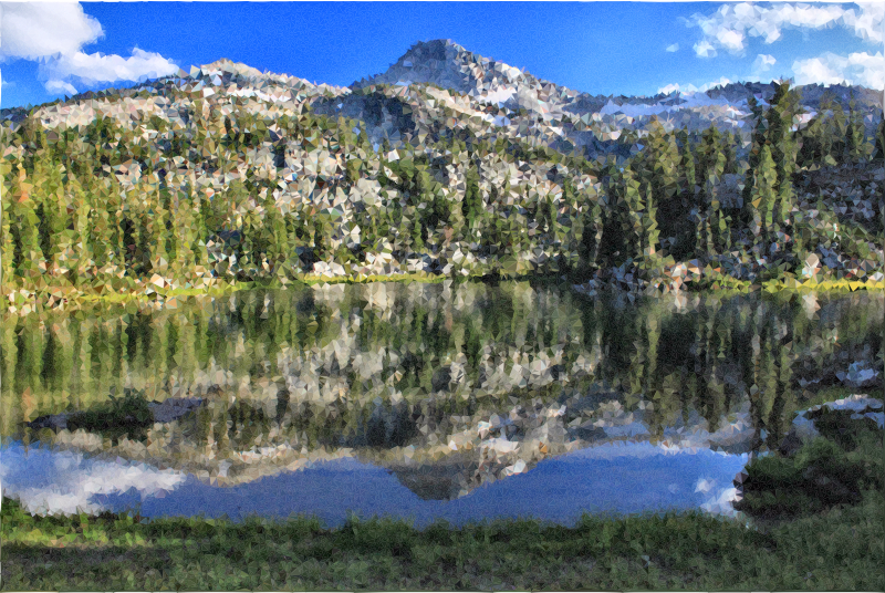 High Poly Mountain Lake