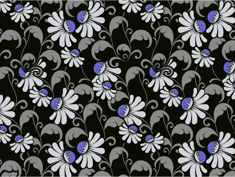 Flourishy Floral Pattern Background