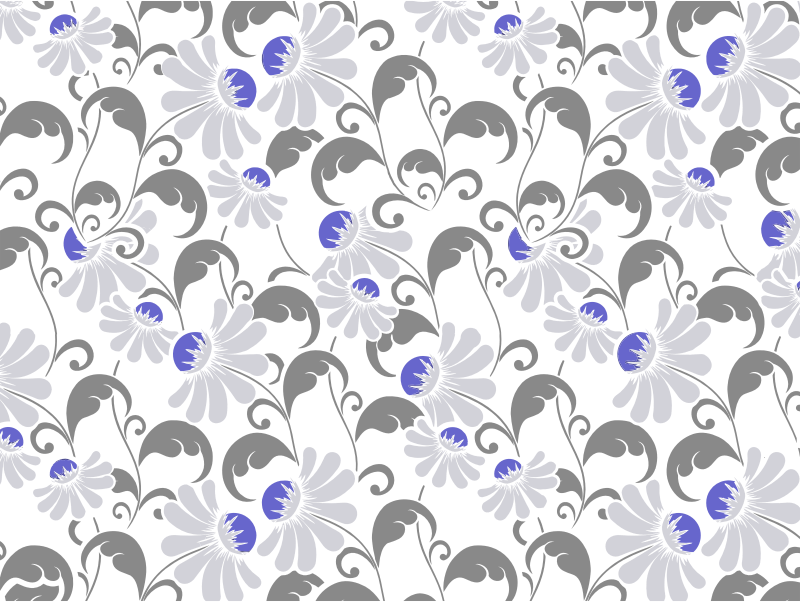 Flourishy Floral Pattern Background No Background