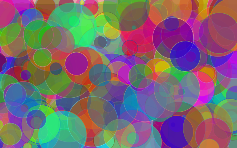 Colorful Circles Background With Strokes