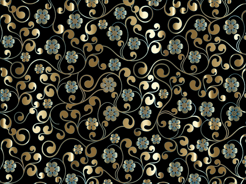 Chromatic Floral Pattern Background