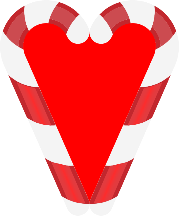 Candy Cane Heart 2