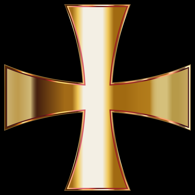 Gold Maltese Cross