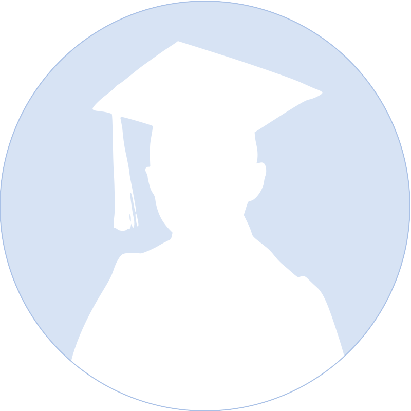 Graduation Boy Profile Circle Silhouette