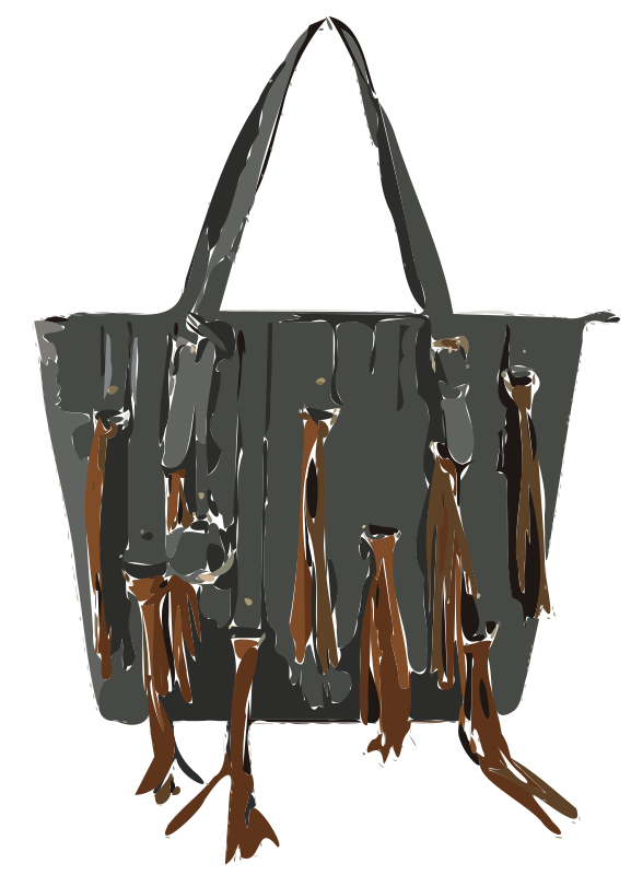 Black Bag Brown Tassles