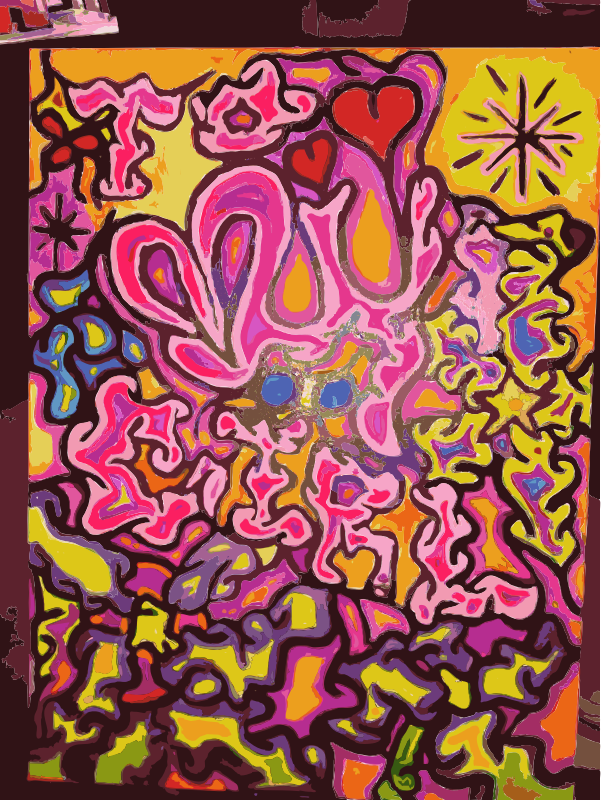 Funky Heart Painting