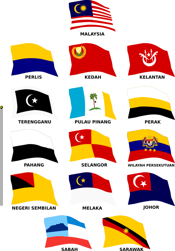 Flying Flags of Malaysia