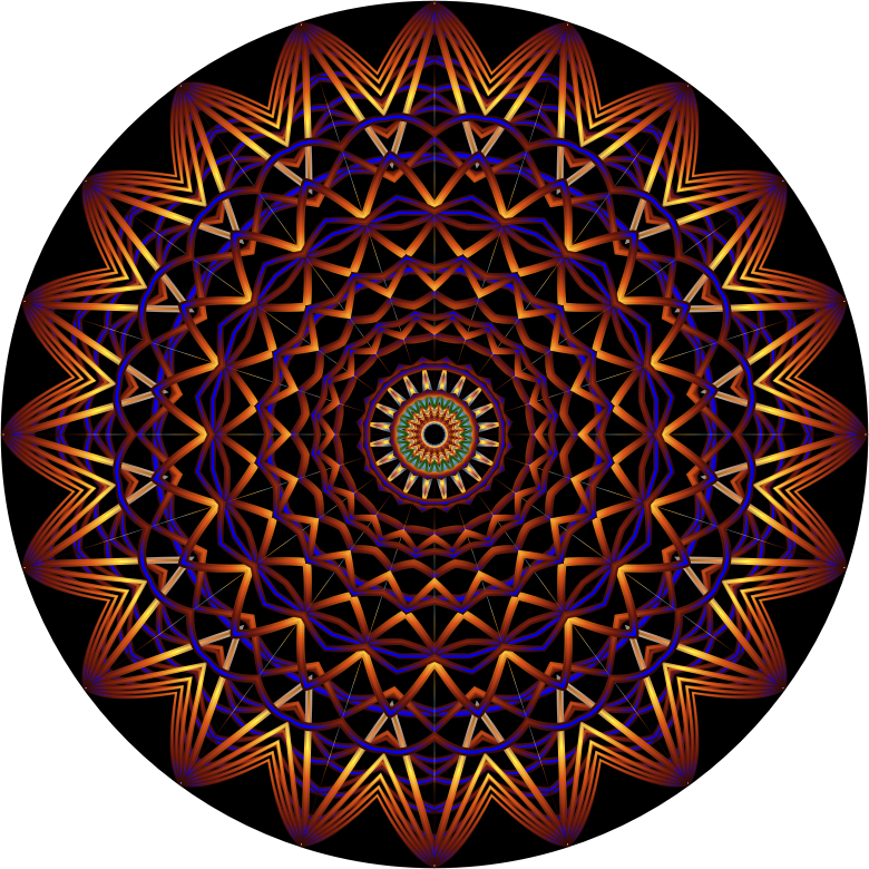 Prismatic Mandala Line Art 5