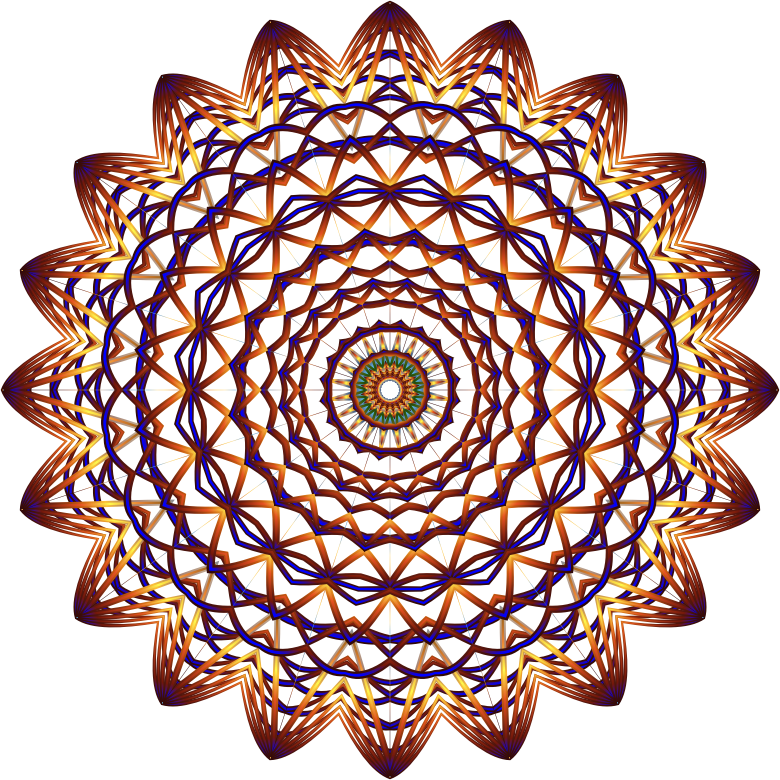 Prismatic Mandala Line Art 5 No Background