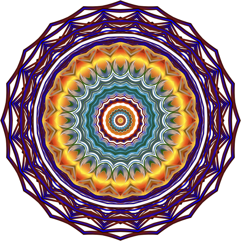 Prismatic Mandala Line Art 7 No Background