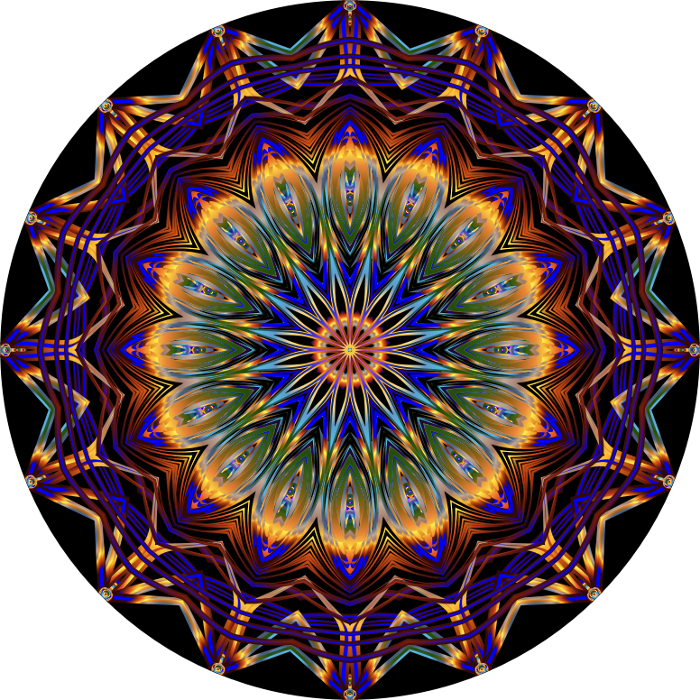 Prismatic Mandala Line Art 8