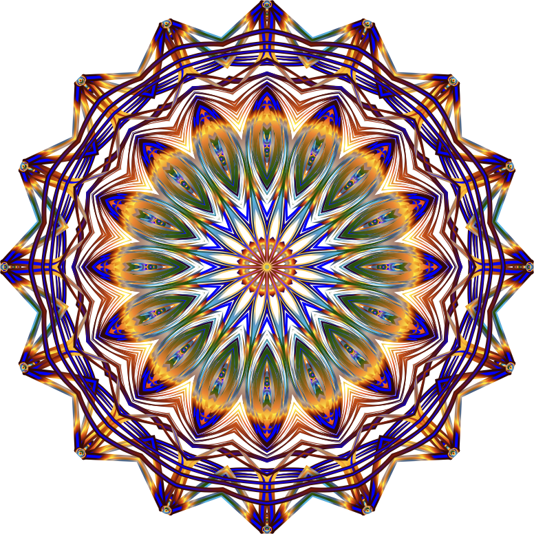 Prismatic Mandala Line Art 8 No Background