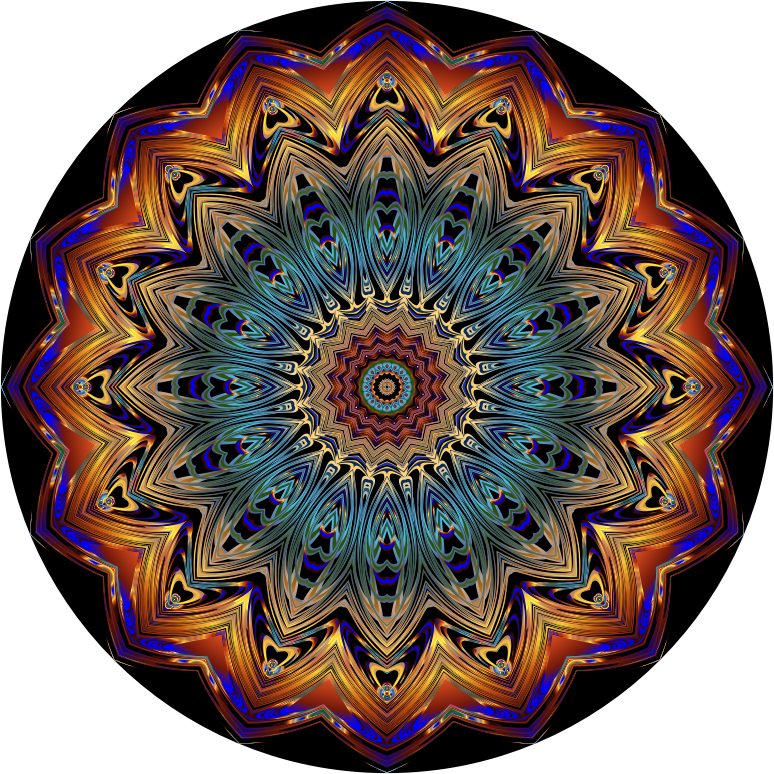 Prismatic Mandala Line Art 9