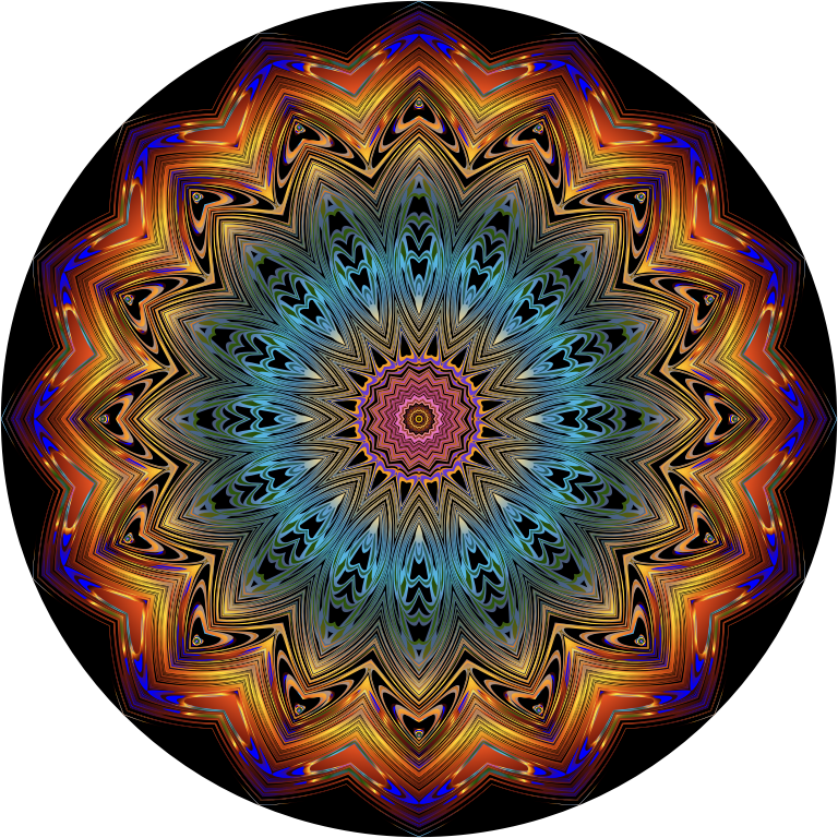 Prismatic Mandala Line Art 10