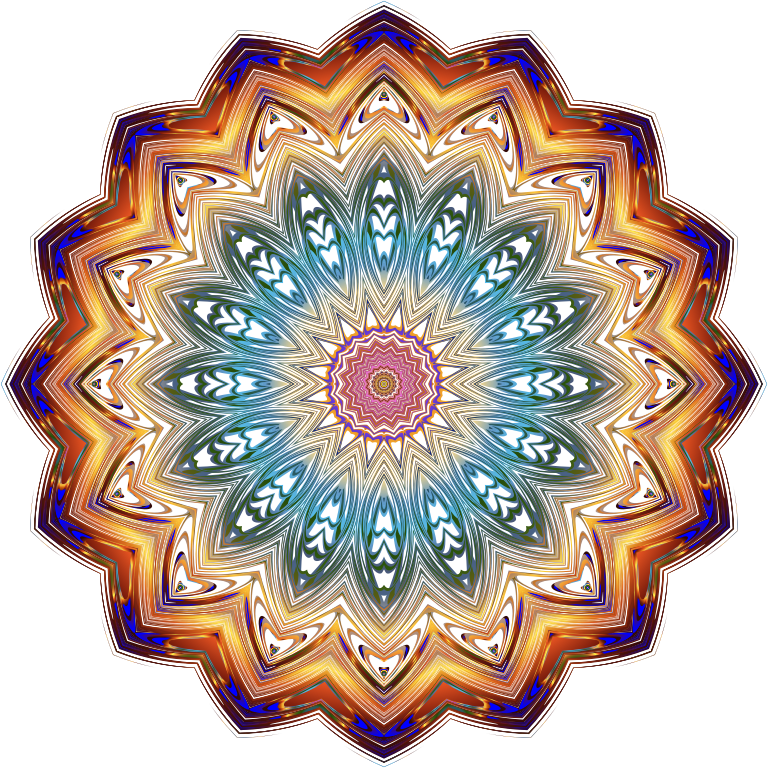 Prismatic Mandala Line Art 10 No Background