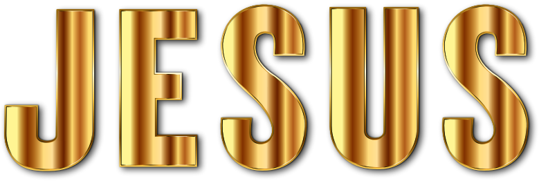 Gold Jesus Typography Enhanced - Openclipart