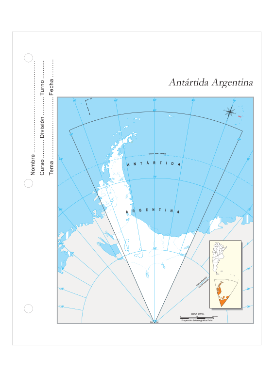 Mapas Escolares Antartida Argentina