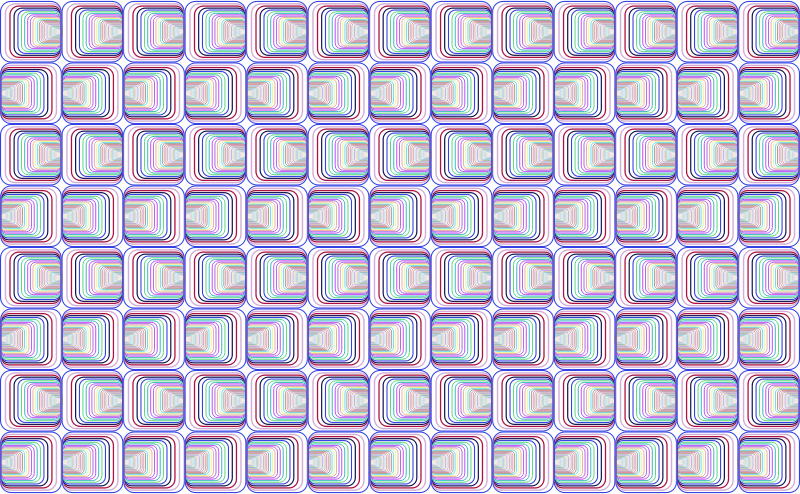 Prismatic Perspective Illusion Pattern No Background