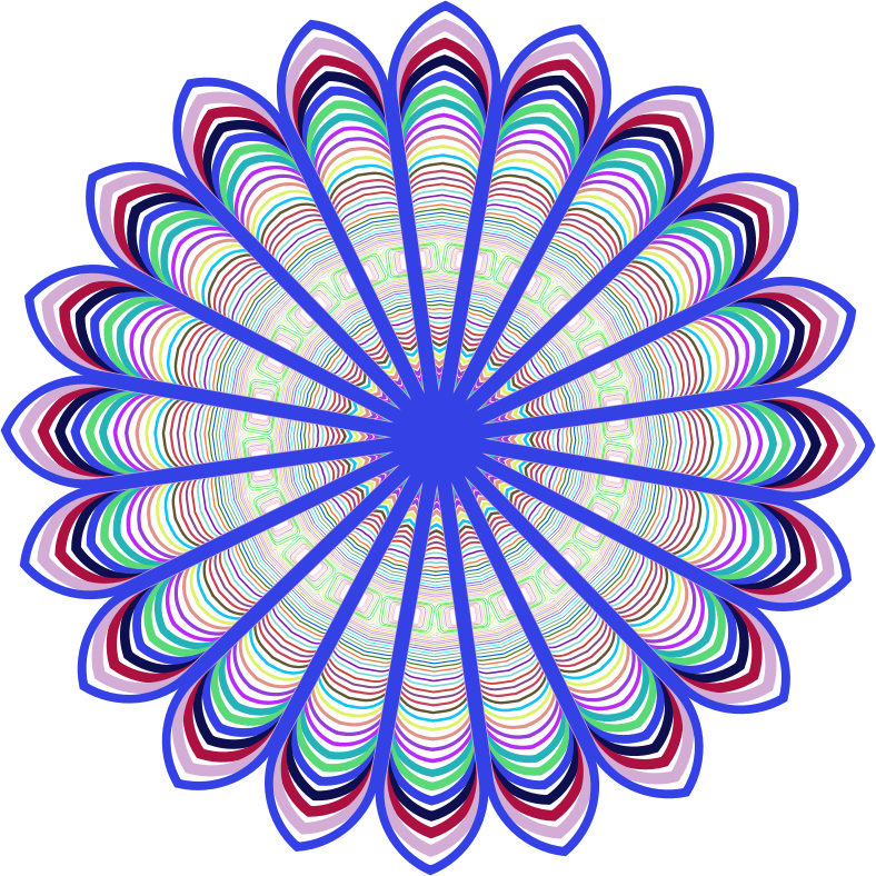 Prismatic Mandala Line Art Design