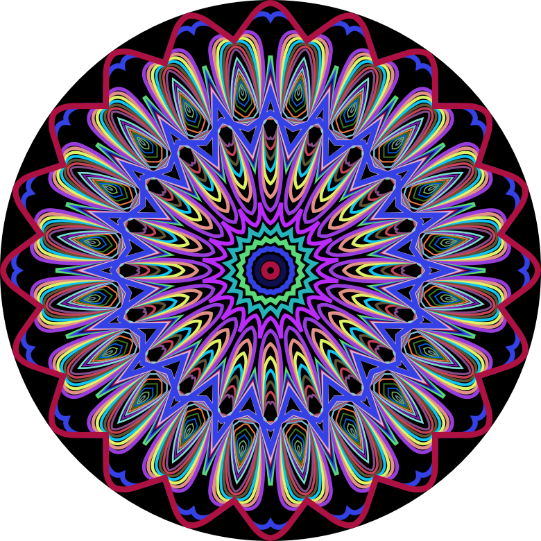 Prismatic Mandala Line Art Design 4