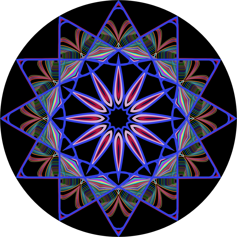 Prismatic Mandala Line Art Design 5