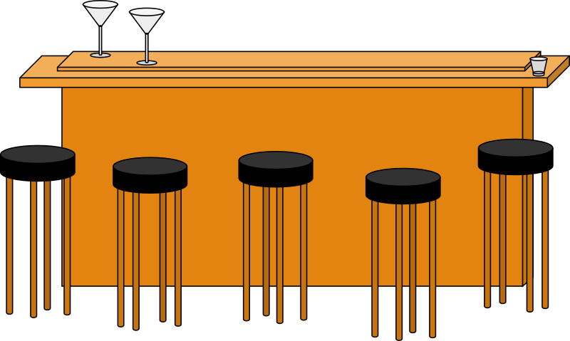 bar with stools