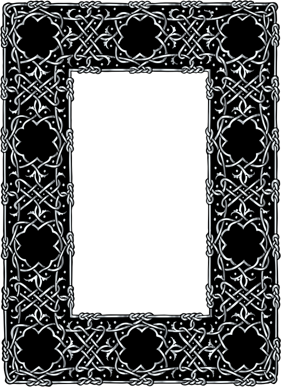 Silver Ornate Geometric Frame