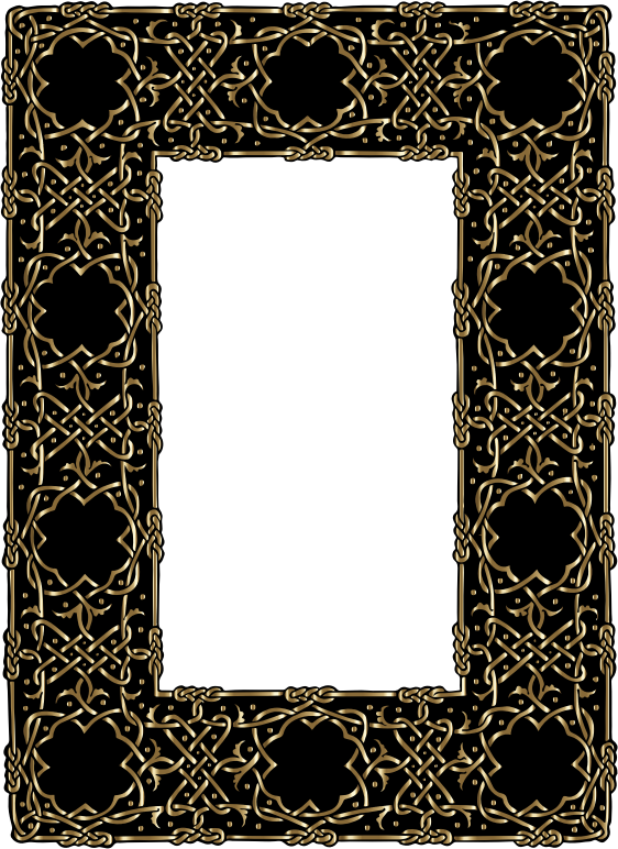 Gold Ornate Geometric Frame