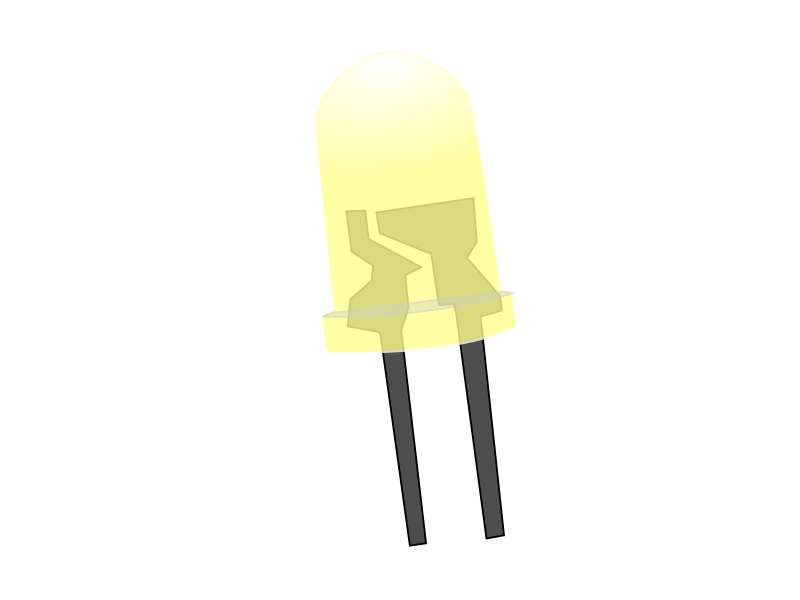 Yellow LED Lamp (On)