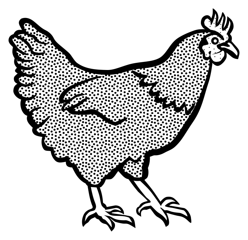 hen - lineart