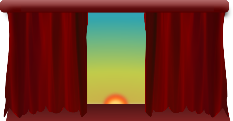 Stage with Filtered Drapes