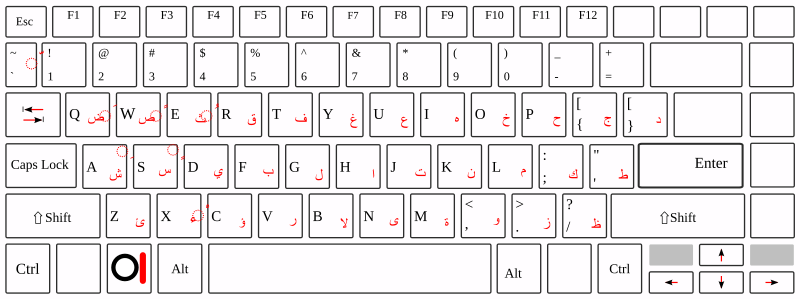 Keyboard Laptop Arabic - Openclipart